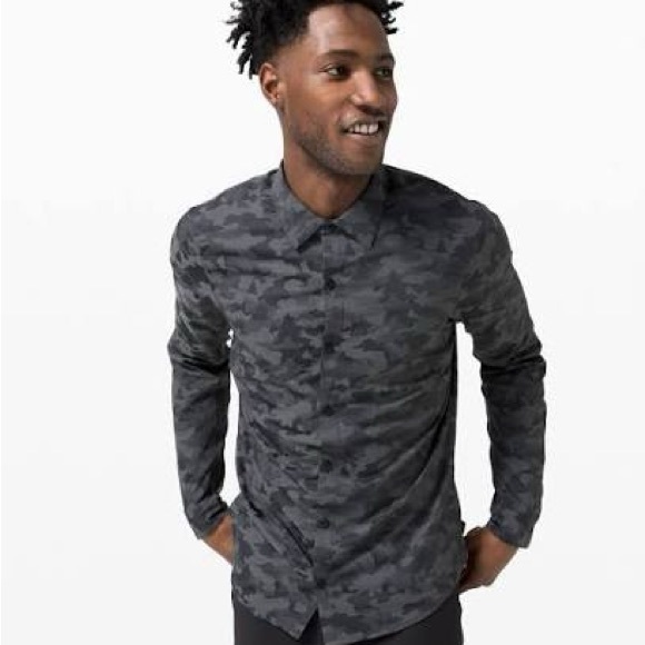 Lululemon Men’s Camo Long Sleeve Button Down - Picture 1 of 4